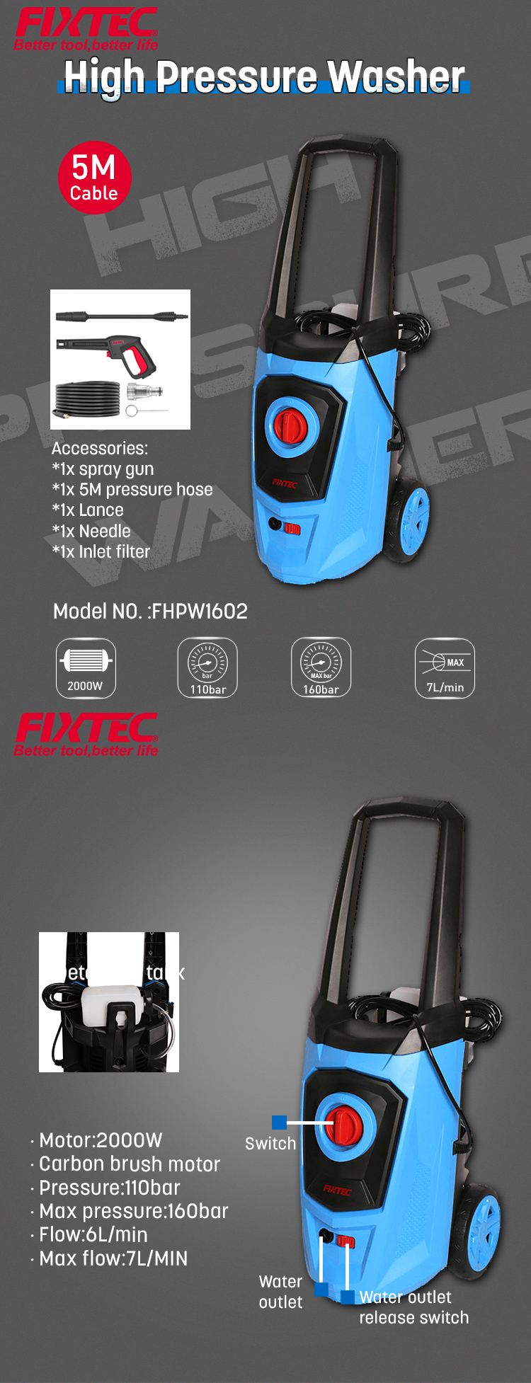 laveuse de voiture portative &agrave; haute pression