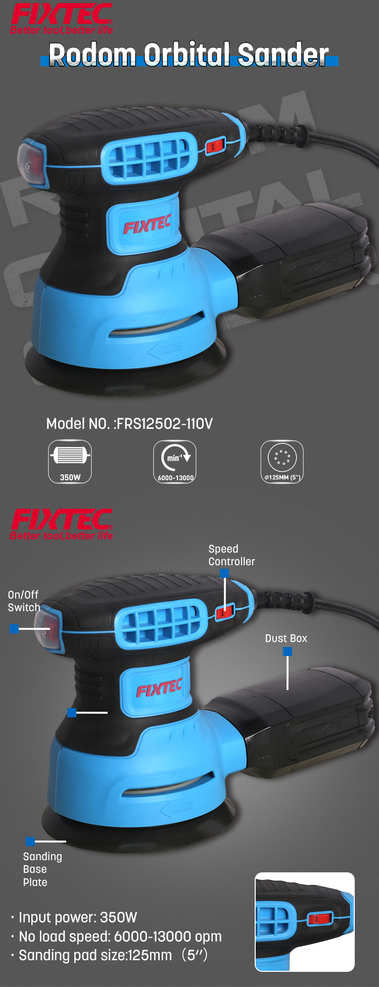 ponceuse orbitale &eacute;lectrique