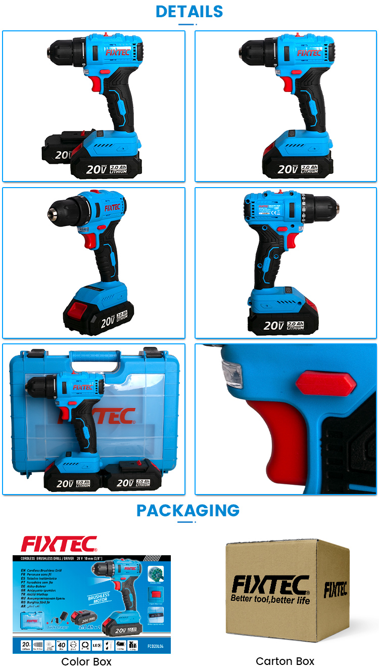 Perceuse-visseuse FIXTEC 20V 