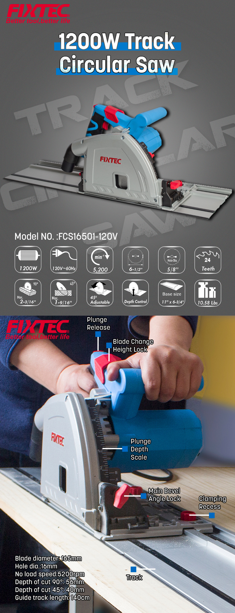 Scie circulaire sur chenilles