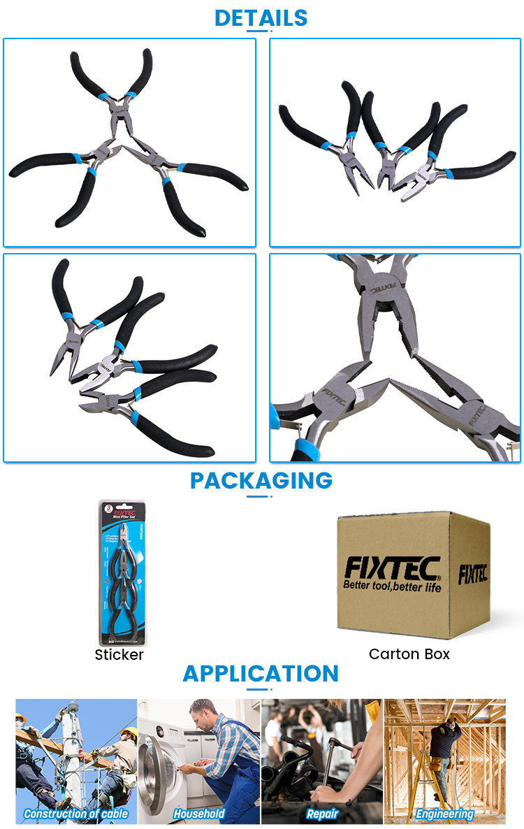 Ensemble de 3 mini pinces