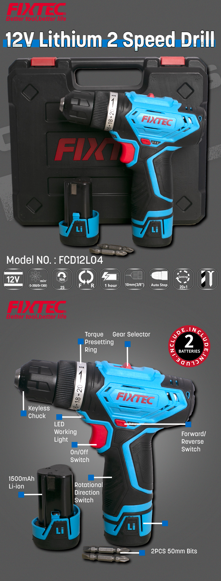 perceuse &eacute;lectrique portative