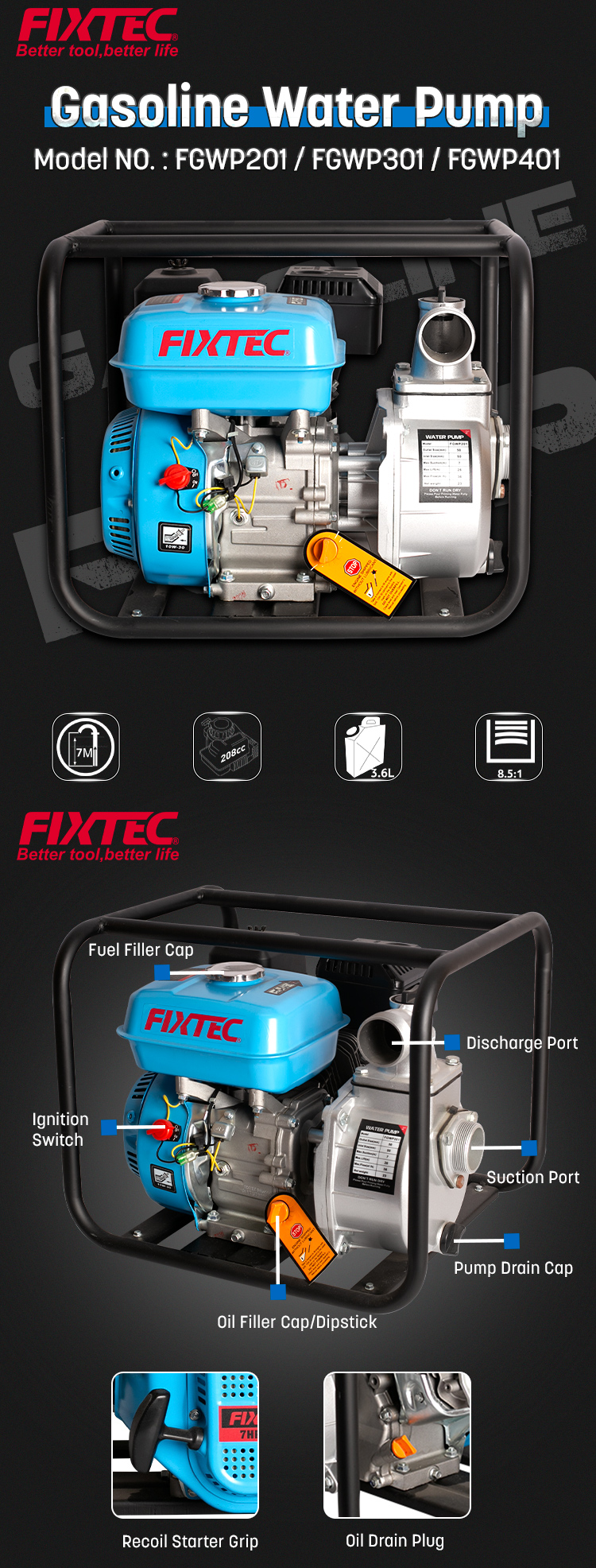 pompe &agrave; eau essence