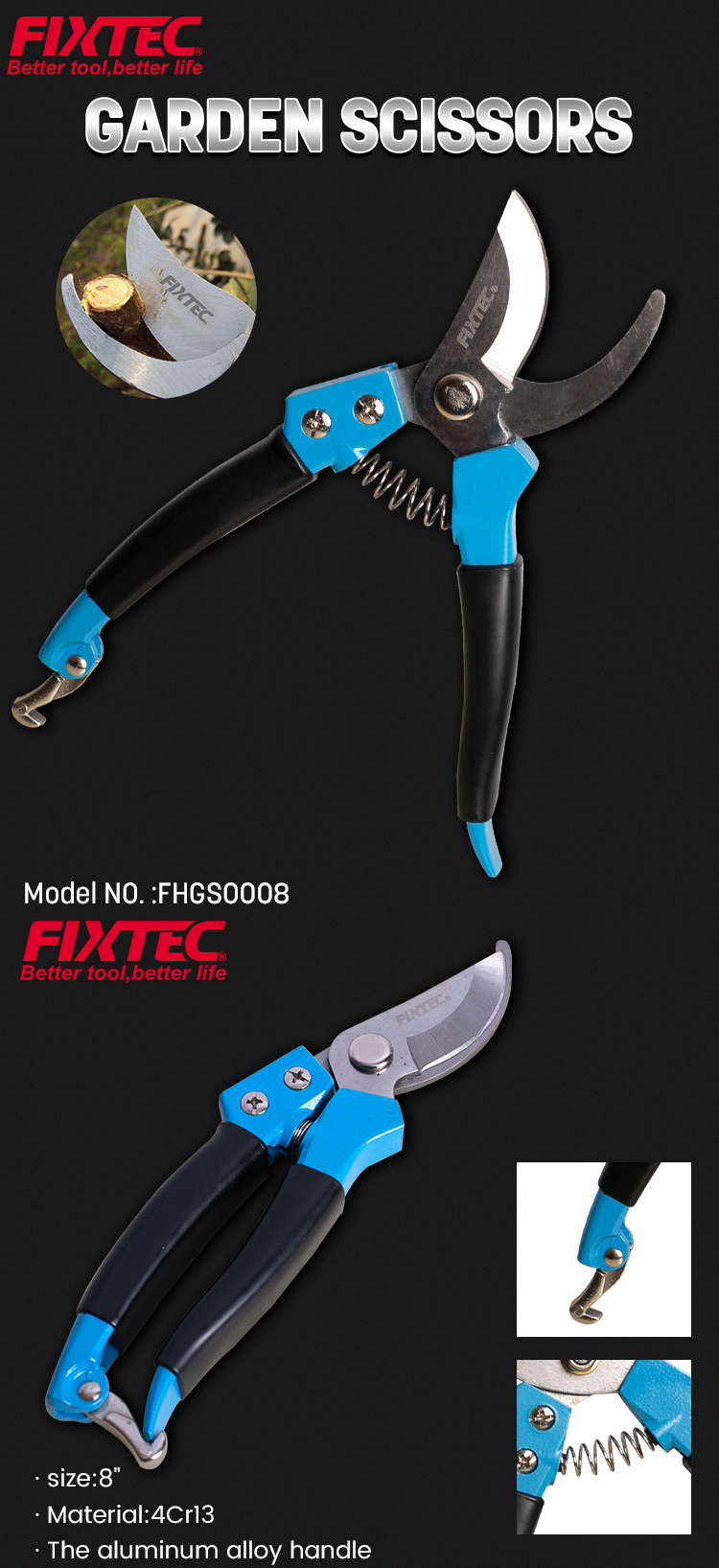 Ciseaux de jardin 8'