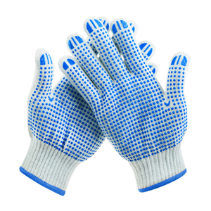 Gants tricotés et à pois en PVC 10' 