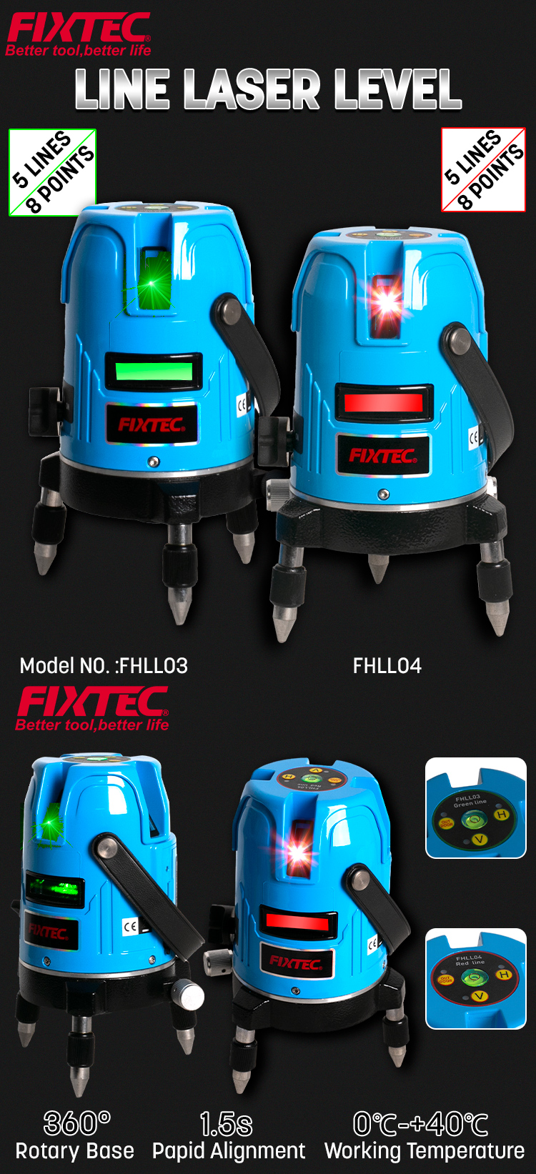 Niveau laser &agrave; ligne rouge