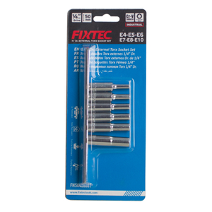 Jeu de 6 douilles Torx externes profondes de 1/4 ' 